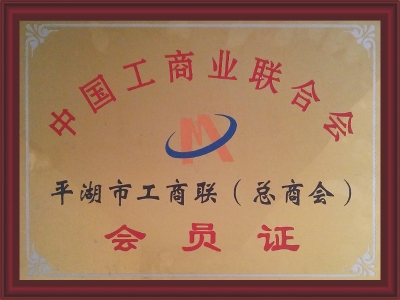 Membership Certificate of China Federation of Industry and Commerce