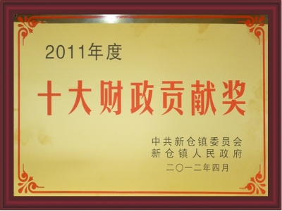 Top Ten Financial Contribution Awards